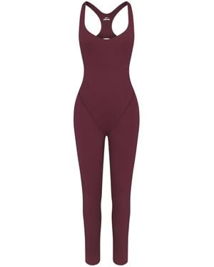 Skims Racer Long Onesie - Red