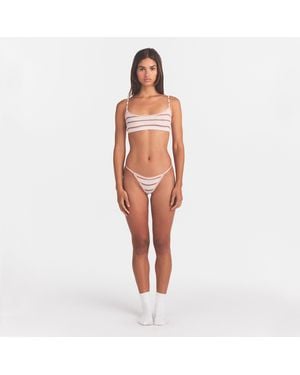 Skims Pointelle Lace String Thong - Orange
