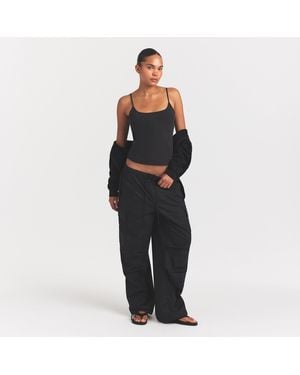 Skims Oversized Low Rise Cargo Pants - Black