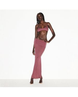Skims Foldover Long Skirt - Purple