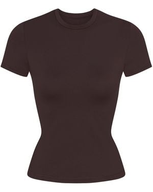Skims Padded Baby T-Shirt - Brown