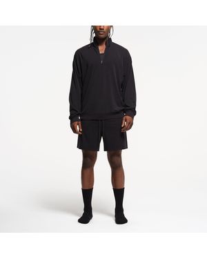 Skims Relaxed Quarter Zip Pullover - Black