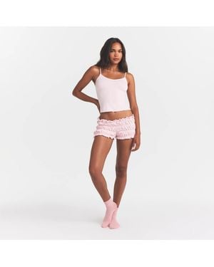 Skims Sleep Cami Top And Bloomer Set - Red