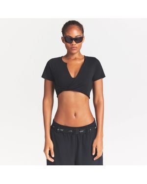 Skims Crop Twist Tank Top - Blue