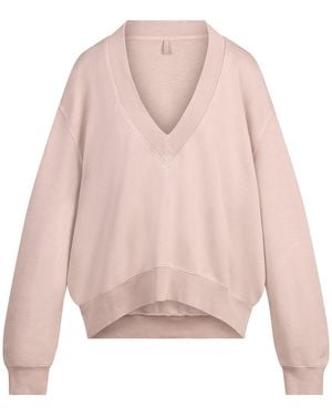 Skims Oversized V Neck Pullover - Pink
