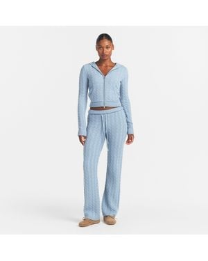 Skims Cable Straight Leg Pants - Blue