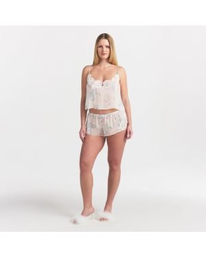 Skims Cami Top And Short Set - White