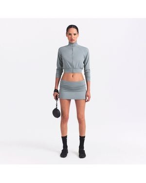 Skims Cropped Track Jacket - Blue