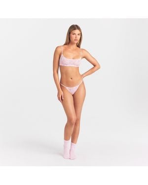 Skims Pointelle Scoop Bralette - Orange