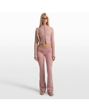 Skims Zip Up Crop Jacket Himalayan - Pink