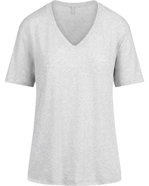 Skims Jersey V-Neck T-Shirt - Gray