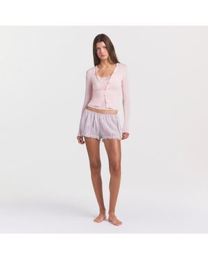 Skims Voile Sleep Bloomer Short - Pink