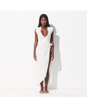 Skims Cotton Tie Dress - White