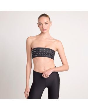 Skims Waxed Cotton Bandeau - Black
