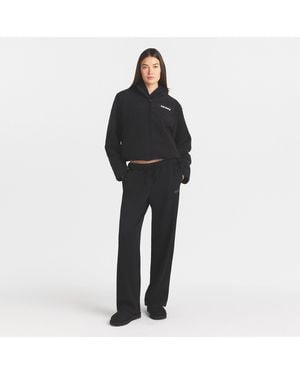 Skims Boxy Zip Up Jacket - Black