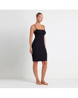 Skims Midi Slip Dress - Black