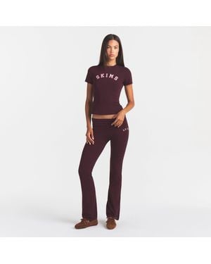 Skims Logo Foldover Pant - Red
