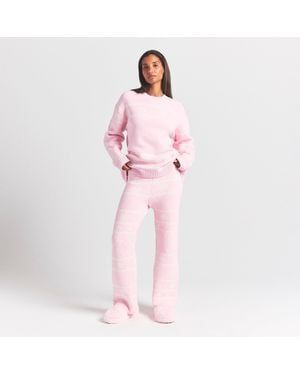 Skims Pants Baby Heart Fair Isle - Pink