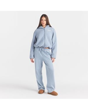 Skims Boxy Zip Up Jacket - Blue