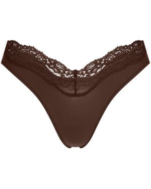 Skims Dipped Thong - Brown