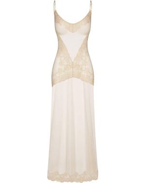 Skims Long Slip Dress - White