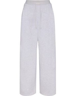 Skims Oversized Double Waistband Pants - White