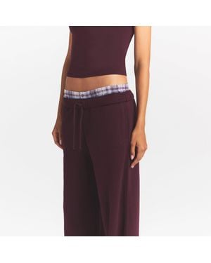 Skims Classic Straight Leg Pants - Purple