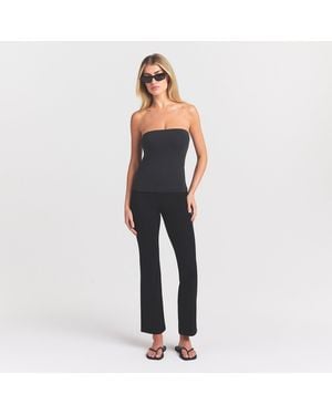 Skims High-Waisted Cropped Kick Flare Pants - Black
