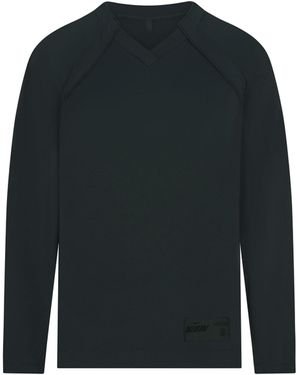 Skims V-Neck Oversized Long Sleeve Top - Green