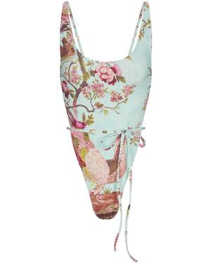 Skims Tie Waist One Piece - Green