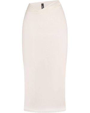 Skims Sheer Modal Midi Skirt - White