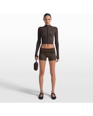 Skims Zip Up Crop Jacket Phoenix - Black