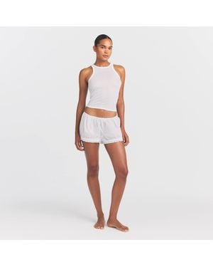 Skims Voile Sleep Bloomer Short - White