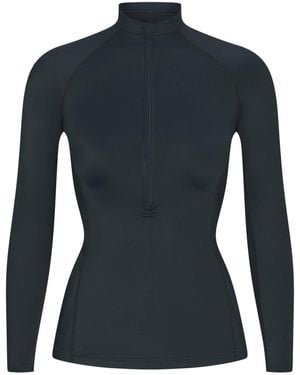 Skims Long Sleeve Half Zip - Blue