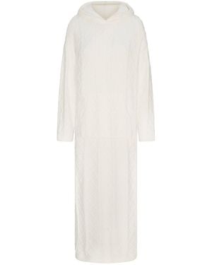 Skims Oversized Cableknit Long Dress - White