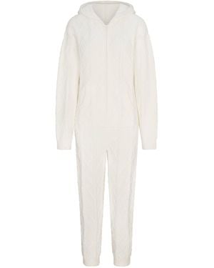 Skims Cableknit Onesie (Bodysuit) - White