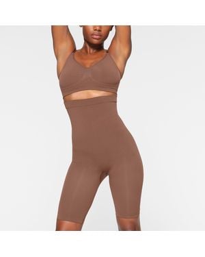 Skims High-Waisted Above The Knee Short - Brown