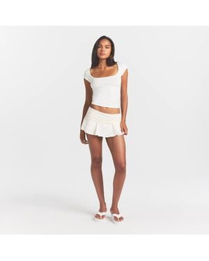 Skims Foldover Mini Skort - Natural