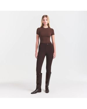 Skims Zip Front Legging - Brown