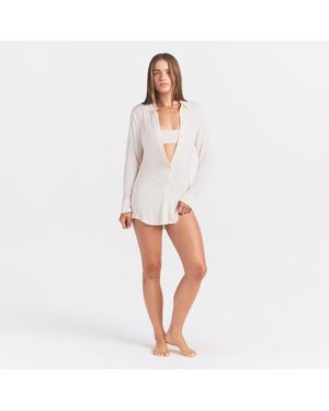 Skims Cloud Sleep Shirt Dress - White