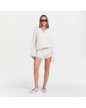 Skims Oversized Track Jacket - White