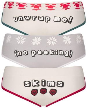 Skims Cotton Jersey Micro Boy Short 3-Pack - White