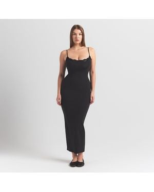 Skims Soft Lounge Stretch-Jersey Nightdress - Black