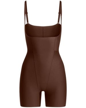 Skims Core Sculpt Functional Mid Thigh Bodysuit - Brown