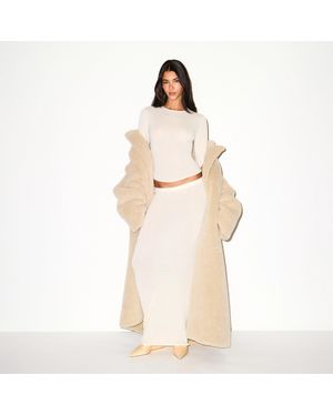Skims Oversized Long Coat - Natural