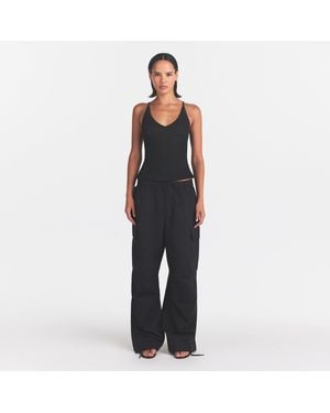 Skims Oversized Low Rise Cargo Pants - Black