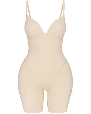 Skims Butt And Hip Enhancing Mid Thigh Bodysuit - Natural