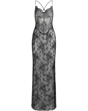 Skims Low Back Long Dress - Gray