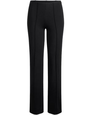 Skims High-Waisted Pintuck Straight Leg Pants - Black
