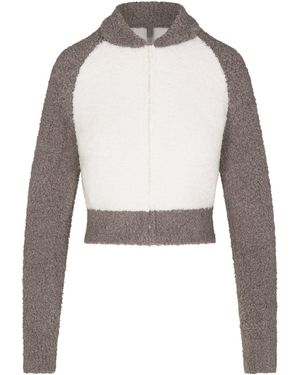 Skims Knit Zip Up Jacket - Gray